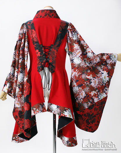 【9911】サイドロング着物カーデ