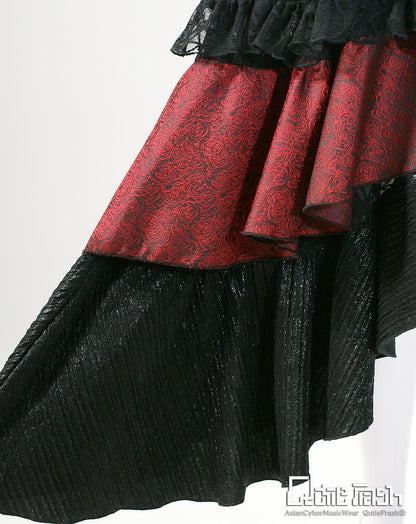 【9923】３段アシメラップスカート