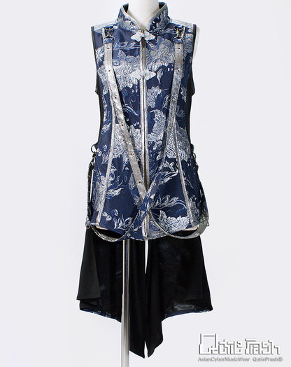 【9918】後ろロングチャイナベスト