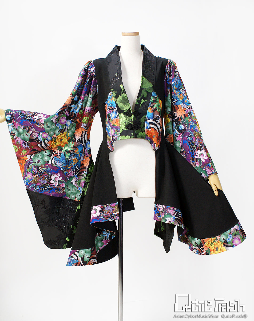 【9911】サイドロング着物カーデ