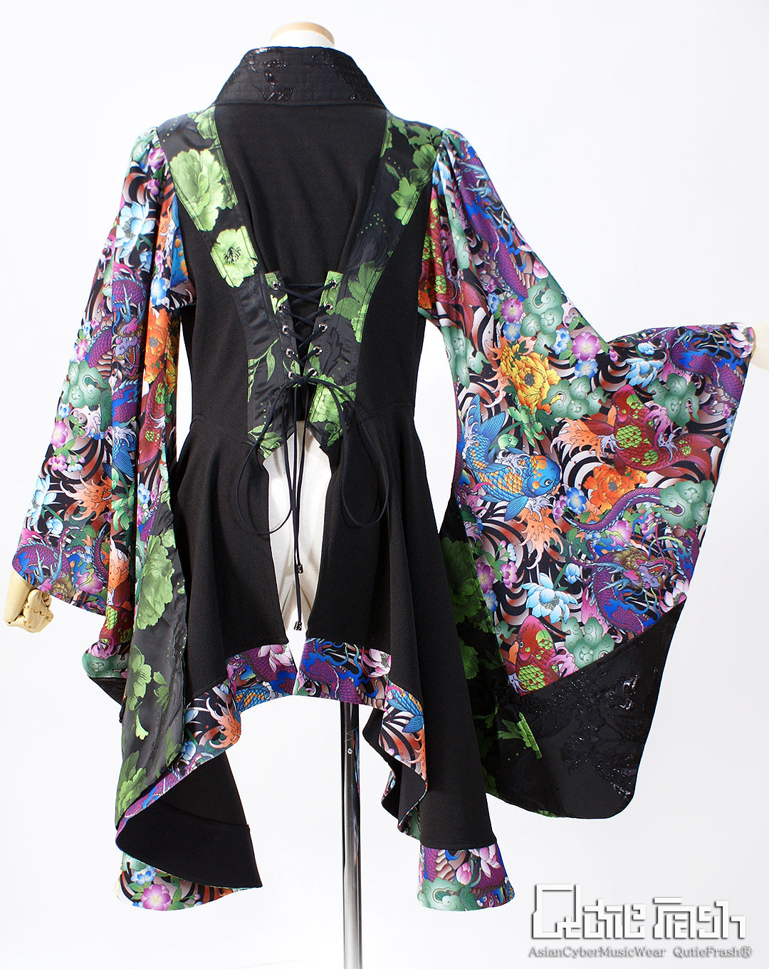 【9911】サイドロング着物カーデ