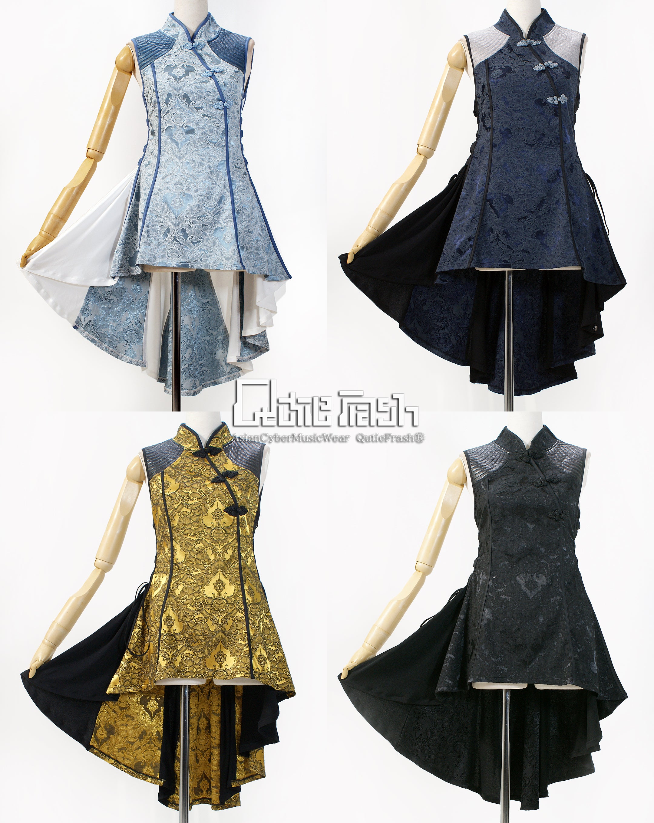 QutieFrash♢﻿ロングチャイナチュニック キューティーフラッシュ チャイナ チュニック ワンピース