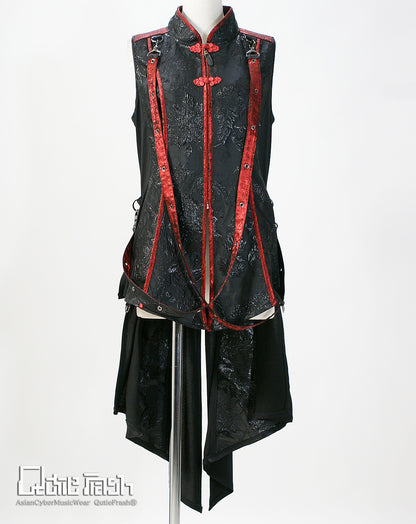 【9918】後ろロングチャイナベスト