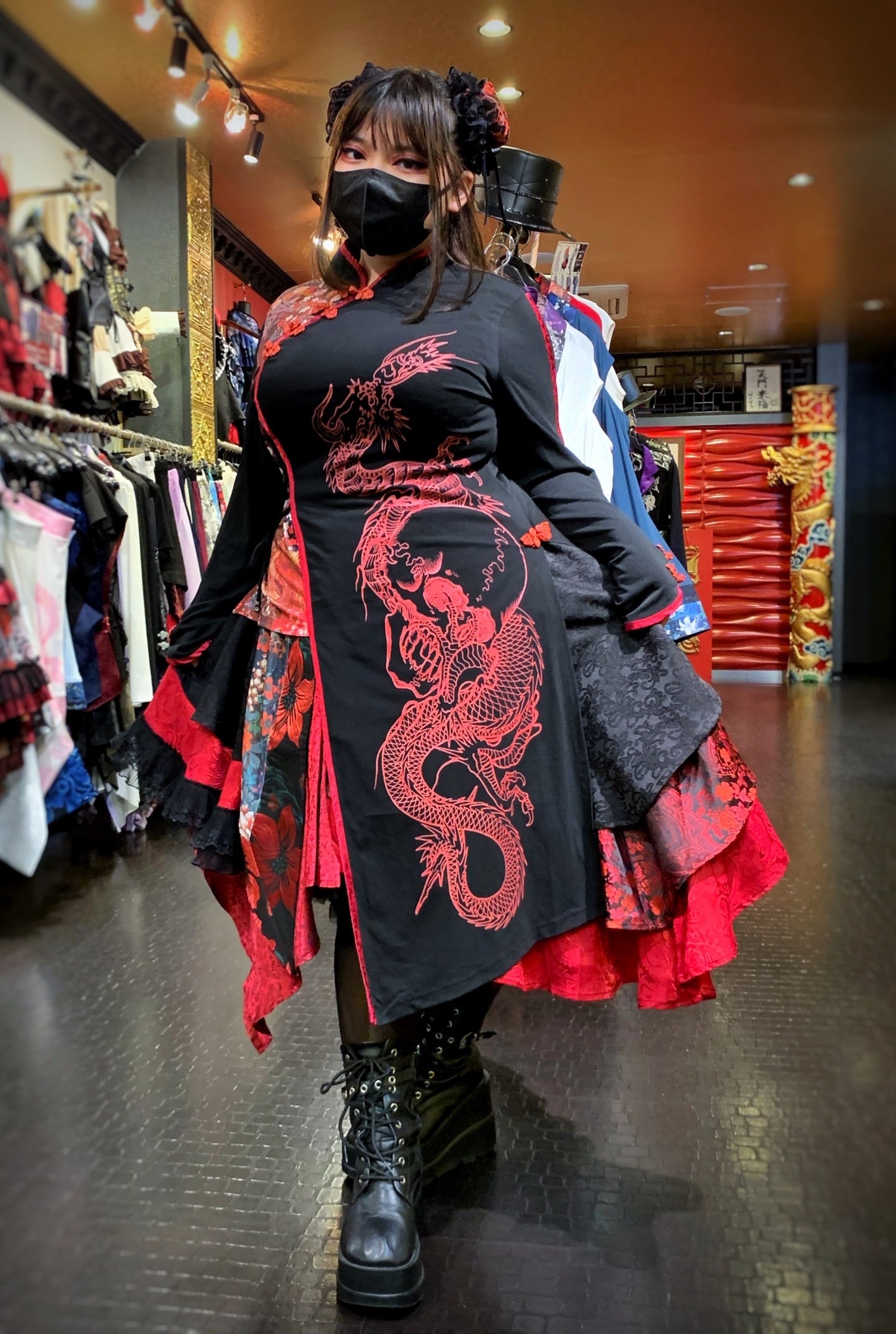 【2003】和柄チャイナカットソー