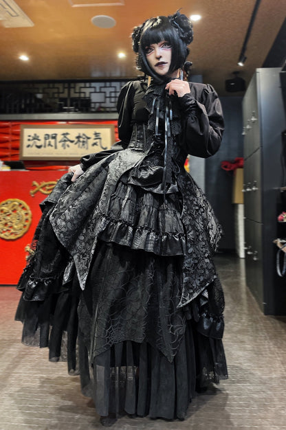 【9892】蜘蛛メッシュチュールロンスカ