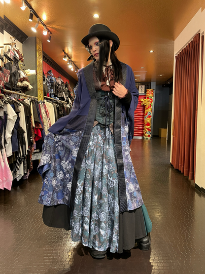 【2002】和柄プリーツロングスカート