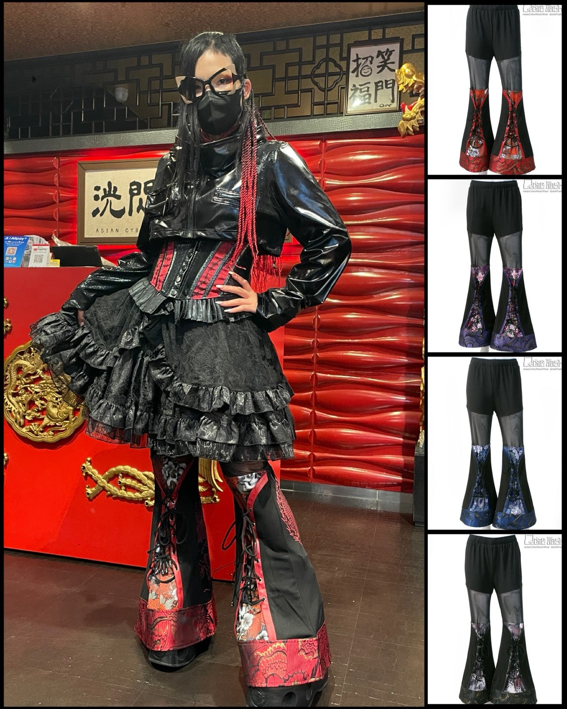 キューティーフラッシュのアシンメトリックデザイン 黒と紺色のチュニックです。 QutieFrash(キューティーフラッシュ) – Qutiefrashアメリカ村WebShop