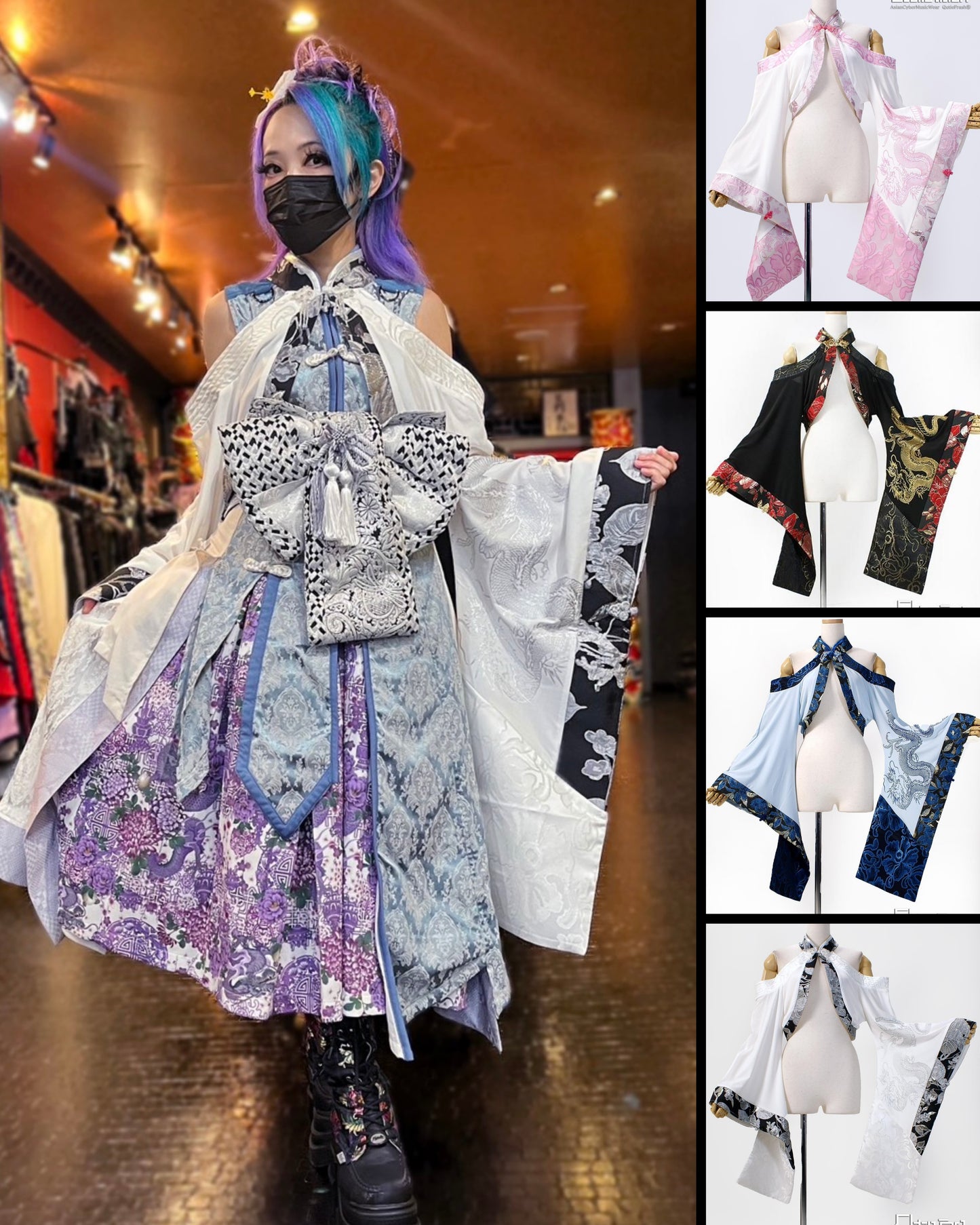 【9896】チャイナオフショル着物カーデ